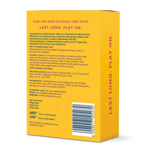 Kindly Pleaser Topical Wipes – Pack of 3 | Alcohol-Free, Fast Acting | Easy to Use | Discreet Packaging