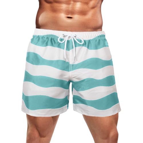 Mymyguoe Bañador para hombre con estampado 3D, pantalones cortos de natación de secado rápido, transpirables, pantalones cortos de playa con forro de malla, cintura elástica, pantalones cortos
