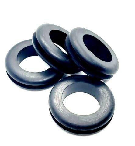 1 3/8" Panel Hole Rubber Grommets for Cable and Wiring 1 1/8" ID Center Hole fits 3/16" Thick Wall Material Firewall Electrical Bushing (2 Pack)