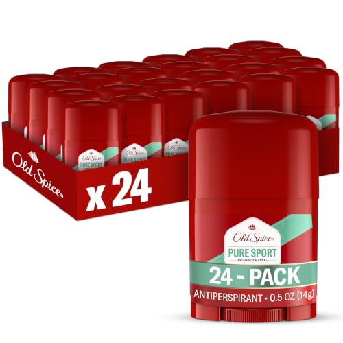 Old Spice Antiperspirant Deodorant for Men, Pure Sport, 0.5 oz Pack of 24
