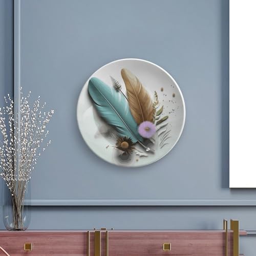 Plato decorativo de porcelana blanco de 7 pulgadas miniatura 5