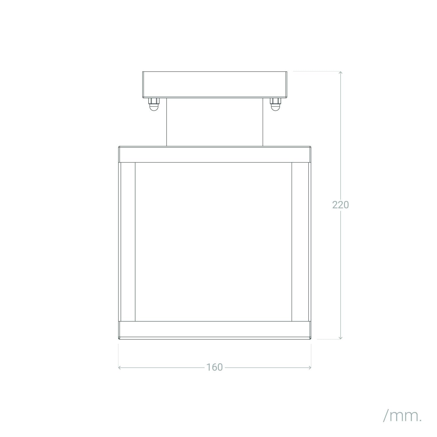 LEDKIA LIGHTING Applique da Soffitto per Esterni Alluminio Theia Nero E27