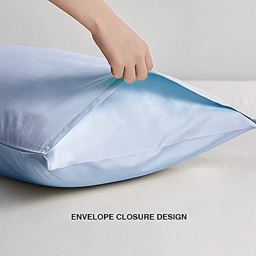 FLXXIE Body Pillow Cover - Super Soft Microfiber 20x54 Body Pillow Case - Envelope Closure, Wrinkle, Stain Resistant Sky Blue Body Pillow Cover, 20x54, Sky Blue