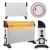 Heidenfeld elektrische Konvektorheizung HL200 | 𝟑 𝐉𝐚𝐡𝐫𝐞 𝐆𝐚𝐫𝐚𝐧𝐭𝐢𝐞 - 2000 Watt - Konvektor - Thermostat - Frostwächter - Elektroheizung - Heizung - Heizlüfter - Bis 25 m² (Mit Turbo)