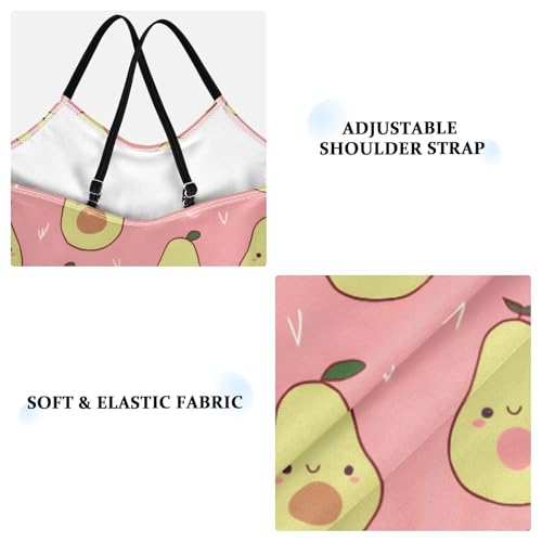 Cute Avocado Girls One Piece Swimsuits Summer Quick Dry Beach Bathing Suit4