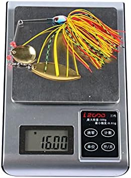 10Pcs 15.6g Outdoor Spinnerbaits Fishing Lures with Teaser Golden Rotating Sequins Diving Swimbaits Hard Bait for Trout Perch Freshwater Saltwater Fishing Tackle