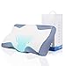 Luxureal Oreiller Mémoire de Forme, Oreiller Ergonomique Cervical pour Dormir sur Le Côté, Oreiller Orthopédique avec Taie d'oreiller Lavable, 64x35 cm
