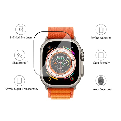 Ailun for Apple Watch Ultra 3/Ultra 2/Ultra Screen Protector [49mm], Tempered Glass Film, Anti-Scratch, High Definition,