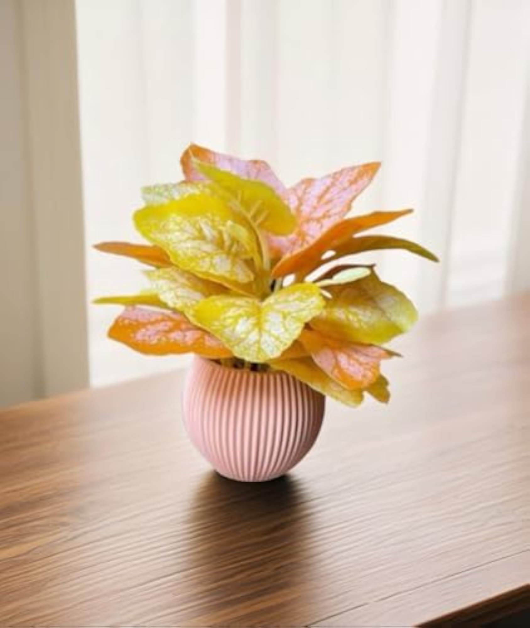 Orange & Yellow Leaves Artificial Plant for Home Decor