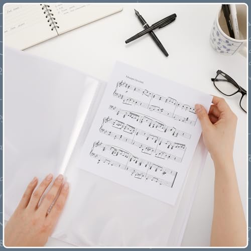 Zeugnismappe A4 mit 40 Klarsichthüllen, Dokumentenmappe für Erwachsene Zeugnismappe Grundschule für Mädchen Jungen Sichtbuch für Zertifikate Urkunden Zeugnisse (Blau)