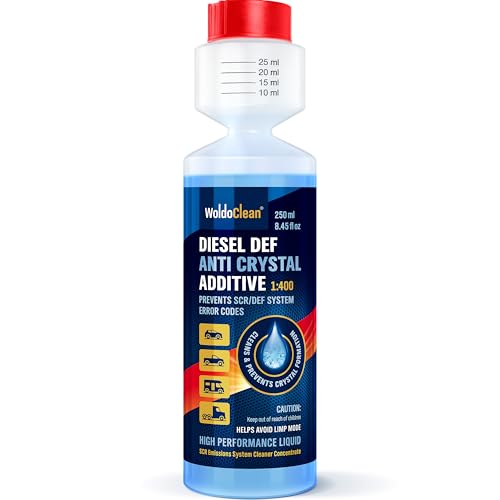 WoldoClean DEF Crystal Treatment 1:400 Ultra Concentrated 8.45 fl oz - Diesel Exhaust Fluid Additive SCR Cleaner Treats 26.4 Gallons Up to 5 Tank Refills