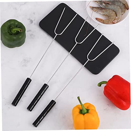 TIDTALEO Garfo De Churrasco Em Aço Inoxidável 6 Peças Espetos Para Assar Varas Para Fogueira Garras