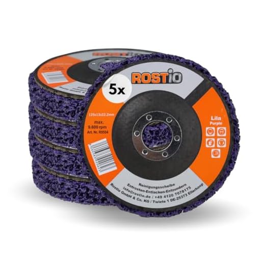 5 x Rostio CSD Scheibe 125 mm Lila | purple für Winkelschleifer | Flex