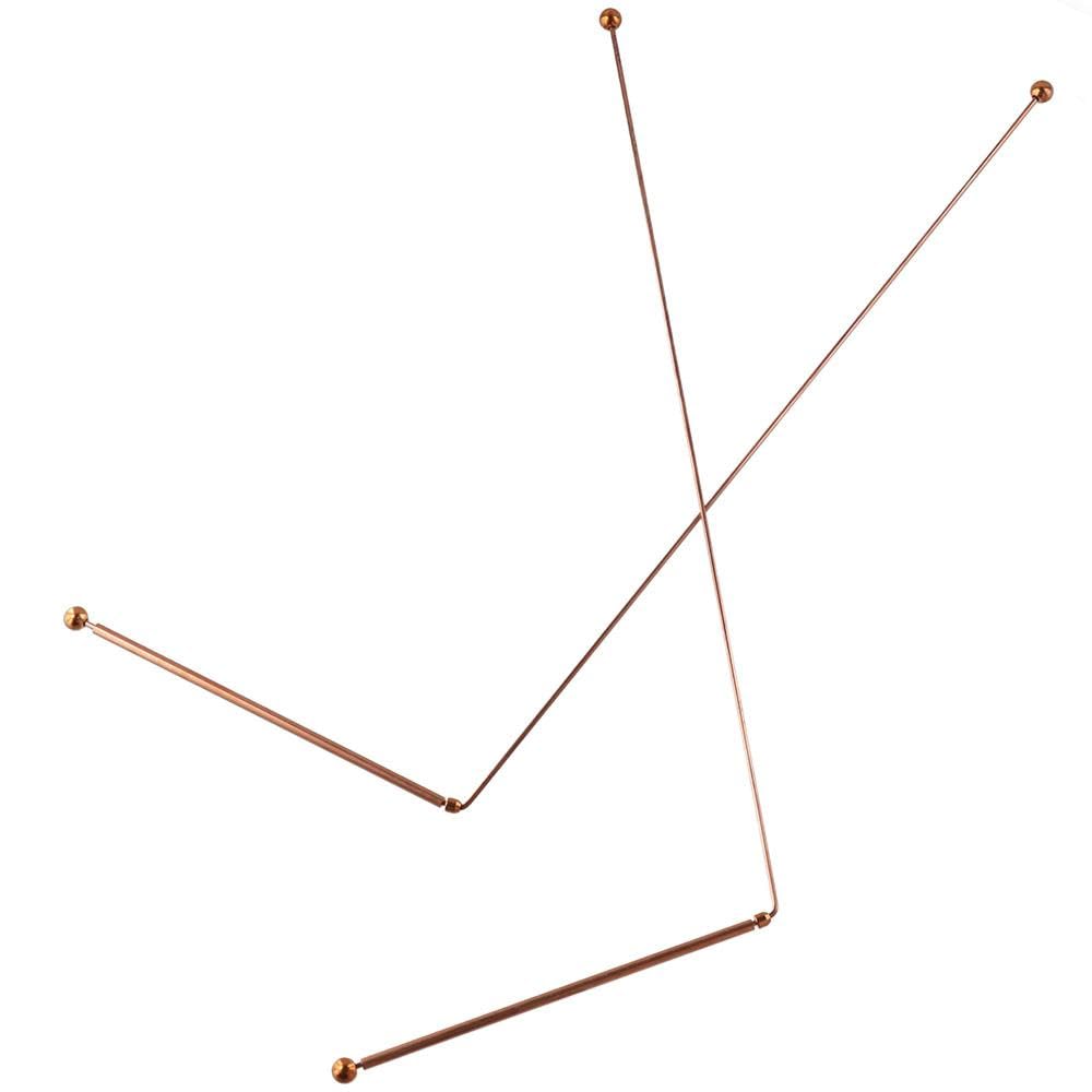 HOBBYIN 2PCS Pure Copper Metal Detection Rod, 99.9% Copper Dowsing Rods, Divining Rods - for Ghost Hunting Tools, Divining Water, Treasure, Buried Items