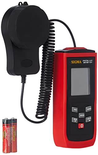 Sigma Instruments - 101 Digital Lux Meter (Autorange) (Upto 2 Lac Lux), with Calibration Certificate
