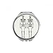 Human Body Structure Skeleton Hand Compact Mirror Round Portable Pocket Glass