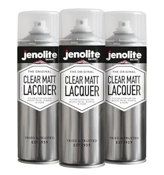 JENOLITE Crystal Clear Matt Lacquer | 3x500ml | UV & Corrosion Protection | Non-Yellowing | Multi-Surface