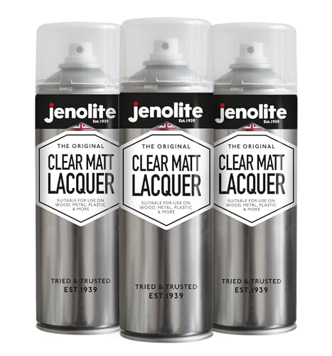 JENOLITE Klarlack Spray | MATTES FINISH | 3x500ml | Transparenter Mehrflächen-Spray | Klarlack-Schutzspray | Verhindert Korrosion und UV-Schäden | Vergilbt nicht