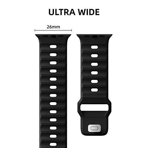 Bracelet de sport pour Apple Watch Ultra anti-transpiration silicone souple homme