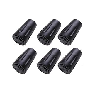 Walking Stick Caps 6 PCS Replacement Rubber Tips Longer Caps Fits Most Hiking Sticks Trekking Poles Walking Canes
