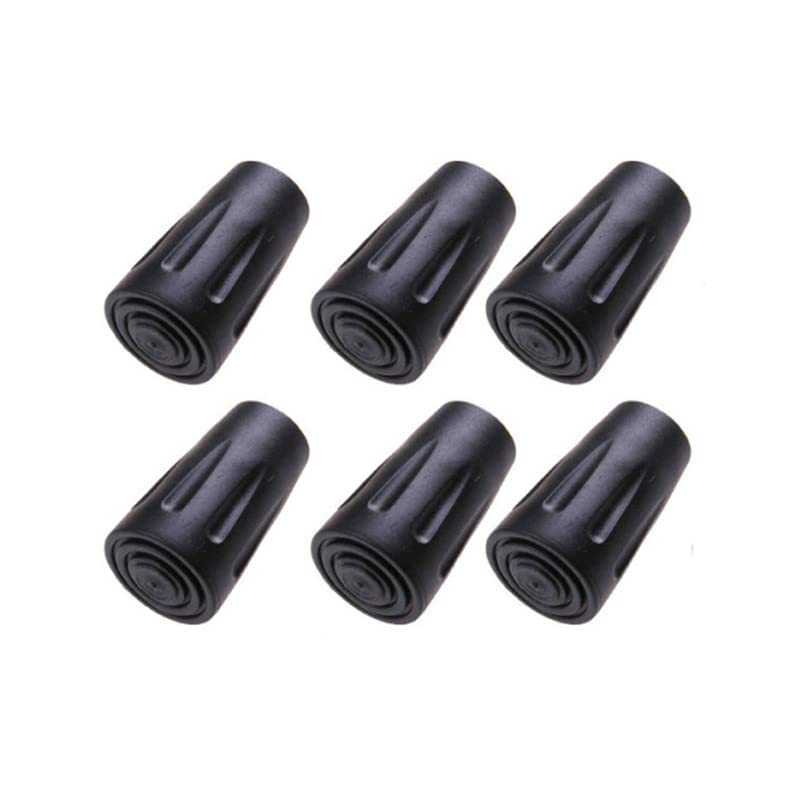 Walking Stick Caps 6 PCS Replacement Rubber Tips Longer Caps Fits Most Hiking Sticks Trekking Poles Walking Canes