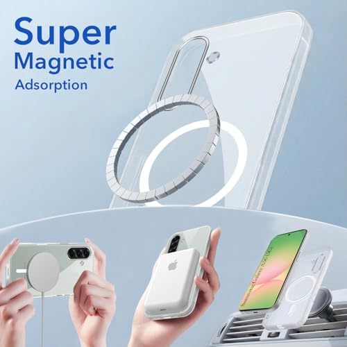 Image of Jkobi Lifetime Anti-Yellow MagSafe Compatible Clear Back Cover Case for Samsung Galaxy A56 (Sleek Hard Crystal | Shockproof and Camera Protection)