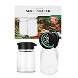 LBINNO Design Glass Salt and Pepper Shakers Set of 2, Moisture...