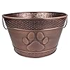 Metal Indestructible Dog Toy Bin – Storage Bin with Handles, Farmhouse Organizer Storage Basket for Pet Toys, Blankets, Leashes – Home Decor (Lead-Free Copper)