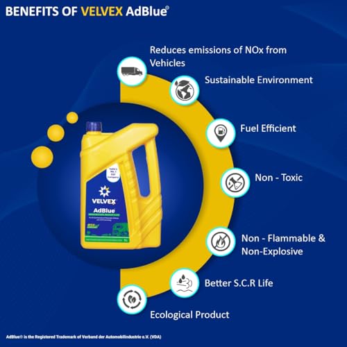 Image of AdBlue DEF - Diesel Exhaust Fluid for Diesel Engines | Suitable for All Diesel Engines for BS4 & BS6 | Helping to Improve Air Quality | Reduce NOx | OEM Approved | VDA Approved | Size - 5L