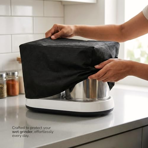 Image of Wet Grinder Cover for Ultra Perfect S & Ultra Perfect Plus 2 Litre | Dust & Water Resistant Table Top Wet Grinder Cover | Kitchen Appliance Protective Cover | Black