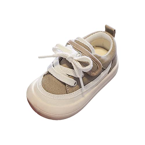 Toddler Boy Girl's Cotton Canvas Shoes Slip On Sneakers Rubber Sole Soft Lightweight Round Toe Shoes for Toddler