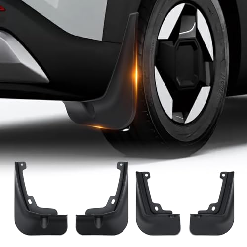 Image of Sunsdrew Mud Flaps for 2024 2025 2026 Kia EV9 Accessories,All Weather Guard EV9 Guards Mudguards,No-Drill Front&Rear 4PCS Mud Flaps Set with Hardware(Without Running Board)