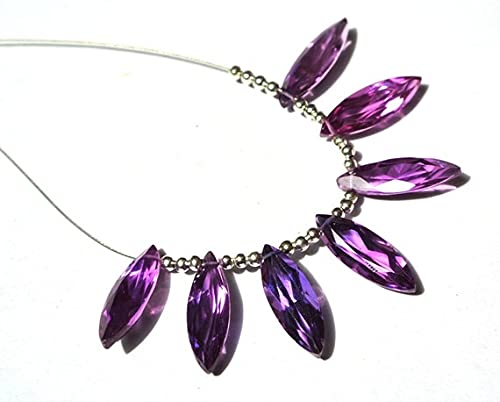 Kunzite briolette marquise LKBEADS pierre gemme naturelle facettée 18.5x6mm