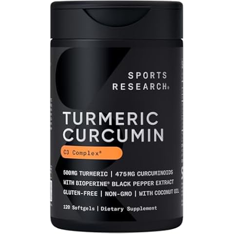Sports Research Turmeric Curcumin C3 Complex (120 Softgels) Cover