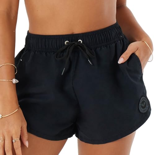 Roxy Women's Standard Beach Casual Loose Fitted, Elastic Waist Drawcord Swim Shorts, Quick-Dry