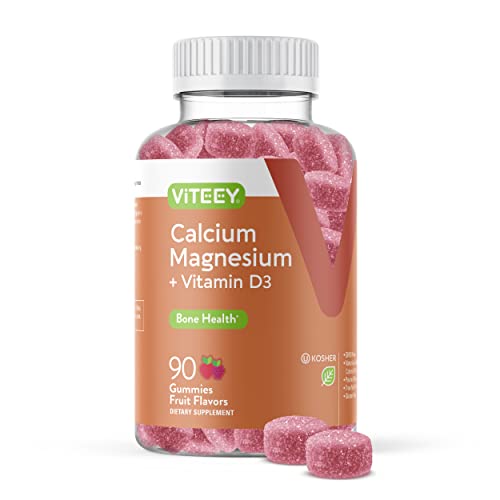 Calcium Magnesium Gummies With Vitamin D3 - Supports Bone Health - Immune Health - Energy And Muscle Function - Dietary Vitamin Supplements, For Men Woman And Teens, Chewable Fruit Flavors Gummy Chews #TOP24