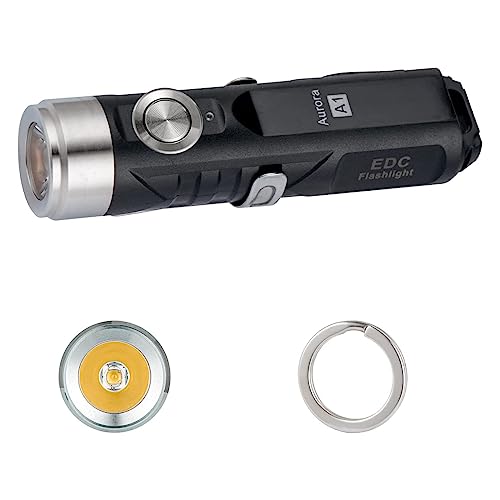 RovyVon Aurora A1 Keychain Flashlight USB C Rechargeable, Max 420 Lumen Super Bright with EDC Mini Size, 5 Mode Easy Use, Waterproof, Perfect for Camping Emergency Outdoor