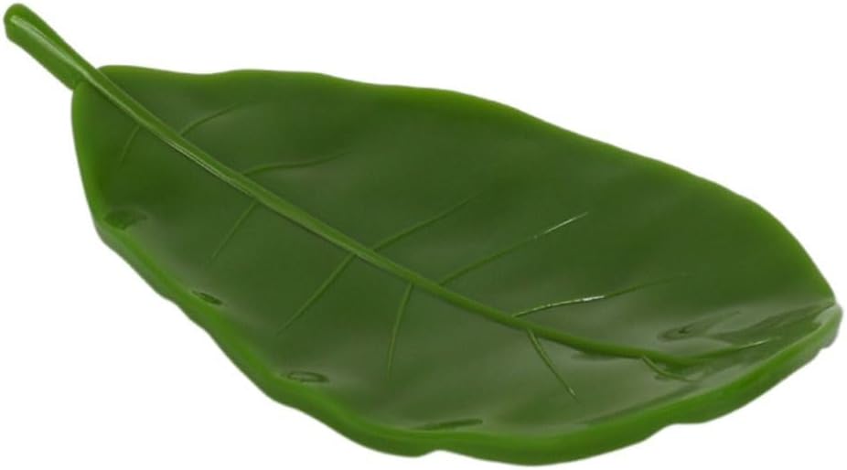 Soap Dish Leaf Shape Durable Soap Container Tray Creative Soap Box for Bathroom Kitchen(Green)
