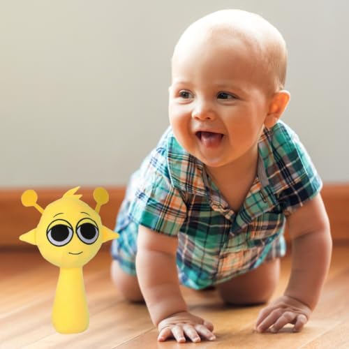Image of Customized Text Yellow Sprunki Plush Toys
