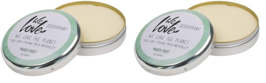 We Love The Planet Mighty Mint Natural Deodorant Cream (Paquete de 2)