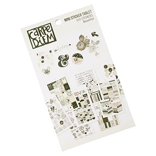 Simple Stories Carpe Diem Mini dekal, papper, flerfärgad, 17,1 x 10,2 x 0,4 cm