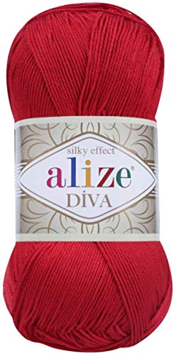 Image of 4 Balls Hand Knitting Yarn 100% Microfiber Acrylic Yarn Alize Diva Silk Effect Thread Crochet Art Lace Craft Lot of 4 skeins 400gr 1532yds (106)