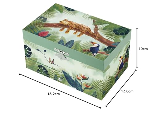 Joyero musical niña Trousselier caja de música Beethoven verde Sabana infantil 6