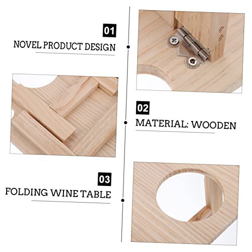 Table à vin pliable en bois carré portable pour la maison - 6