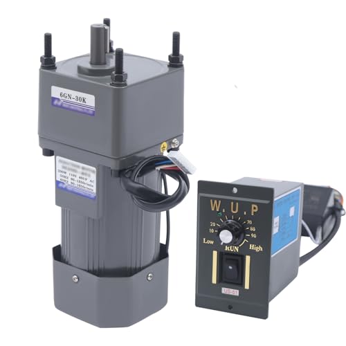 200W AC110V Gear Motor Electric Single-Phase Motor with Variable Adjustable Speed Controller, 30K Governor Geared Motor High Torque Reducer Motor for Industry (30K)