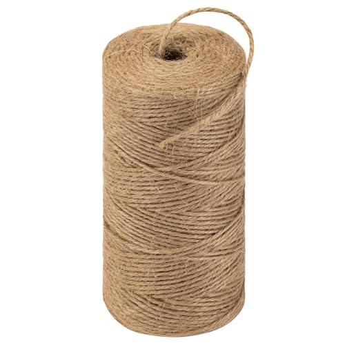 Amrules Twine String 656 Feet Long Jute Twine Hemp Rope for Gardening Crafts Giftwares Wrapping Packing Wedding Decor, Brown 1 Rolls