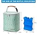 BABEYER Breast Milk Cooler Bag with Ice Pack Fits 4 Baby Bottles Up to 9 Ounce, Baby Bottle Bag for Nursing Mom Daycare-Green