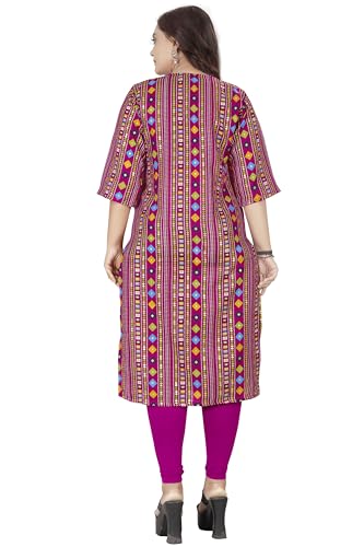 Image of Raghav Silk Cotton Blend Straight Kurti for Women