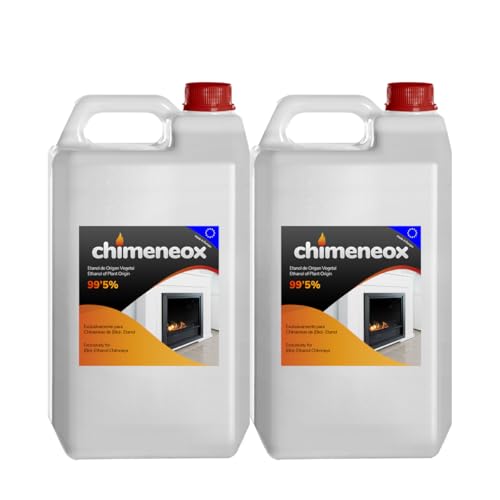 2 x 2,5L Chimeneox - Bioetanol 99,5% para chimeneas - sin Humo - Alta combustión