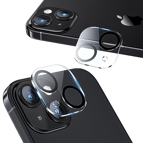 NIMASO カメラフィルム iPhone 15/iPhone 15 Plus 用 カメラ保護 レンズカバー 2枚入り クリア